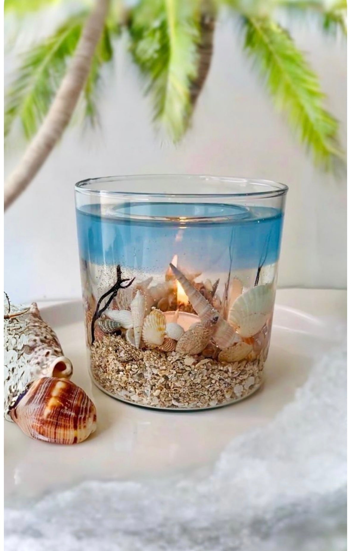 Beach water candle